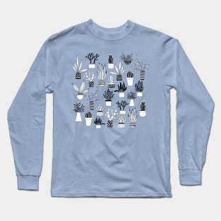 Cactus, Cacti and Succulent Drawings Long Sleeve T-Shirt